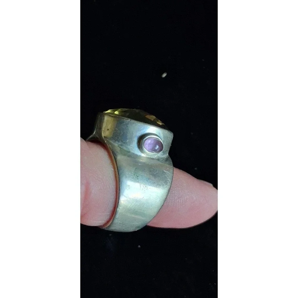 925 WHITNEY KELLY amethyst & Citrine Size 7 Sterling Silver Ring